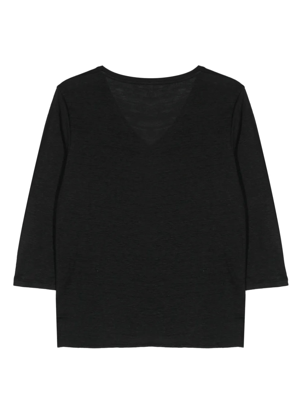 Slub-Texture V-Neck T-Shirt