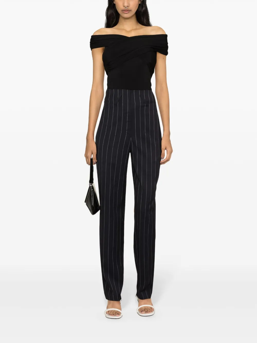 Horacia Pinstriped Tapered-Leg Trousers