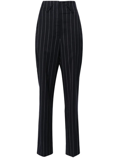 Horacia Pinstriped Tapered-Leg Trousers