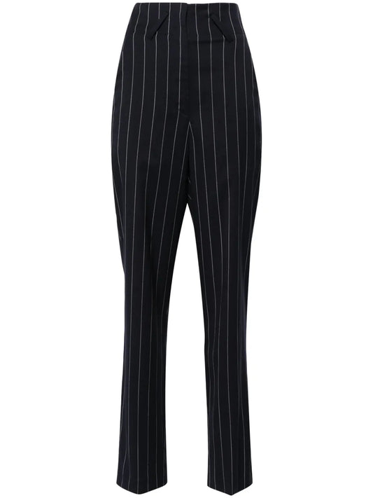 Horacia Pinstriped Tapered-Leg Trousers