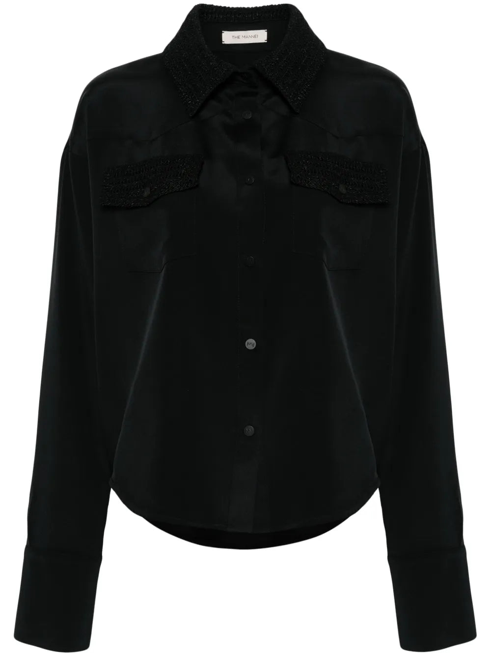 Toledo Crochet Knit-Detail Shirt