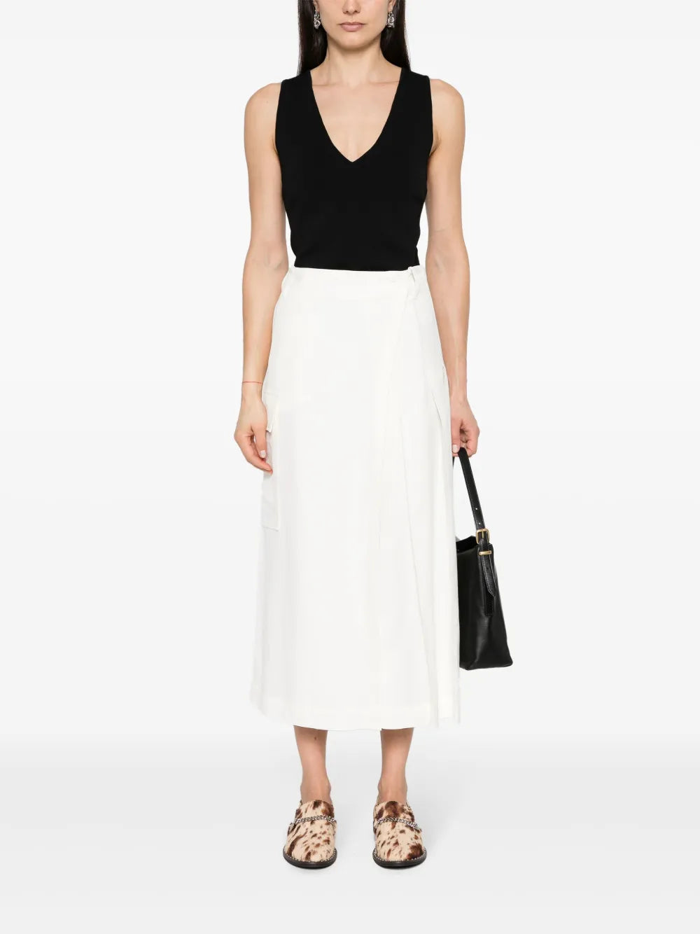 Crossover-Straps Ribbed Top