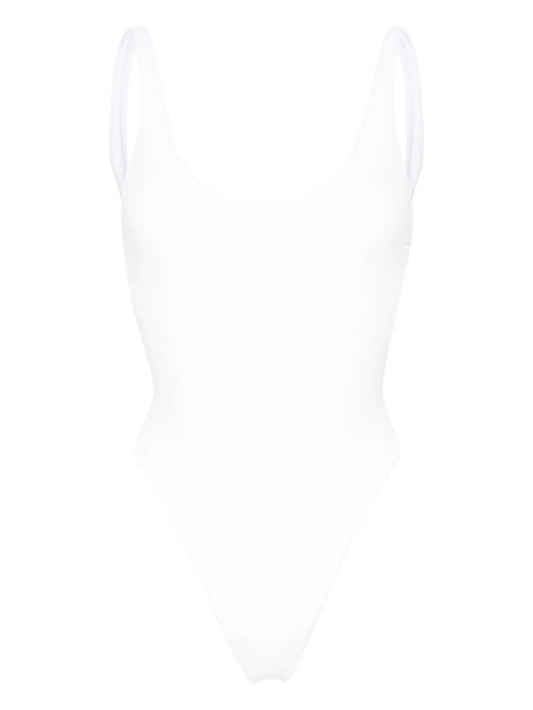 Rhinestone-Embellished Monogram Swimsuit