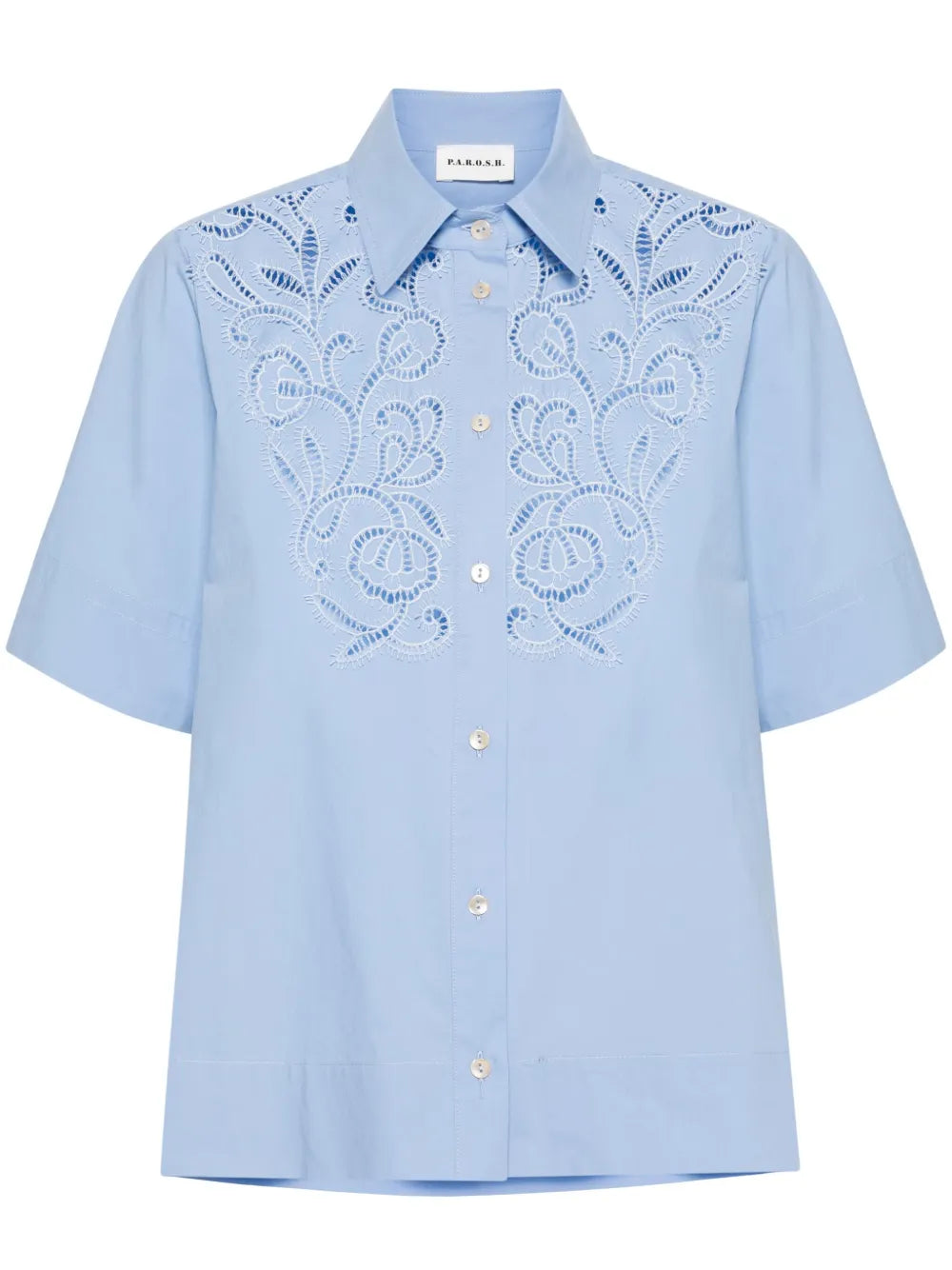 Guipure-Lace Cotton Shirt