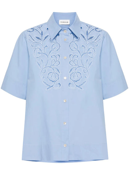Guipure-Lace Cotton Shirt