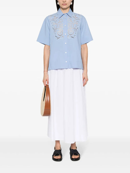 Guipure-Lace Cotton Shirt