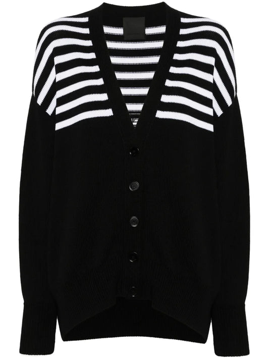 4G Striped Cardigan