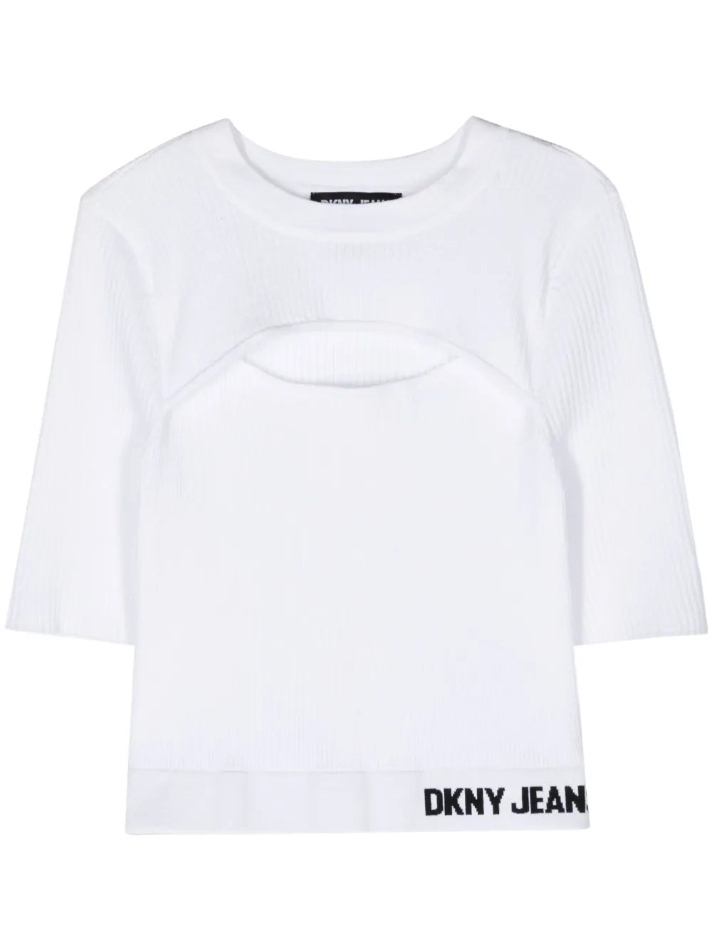 Cut-Out Ribbed-Knit Top