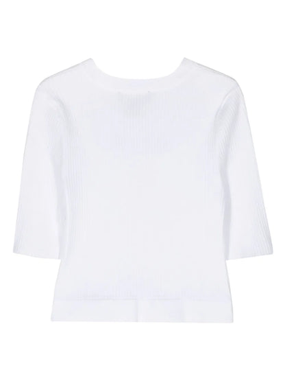 Cut-Out Ribbed-Knit Top