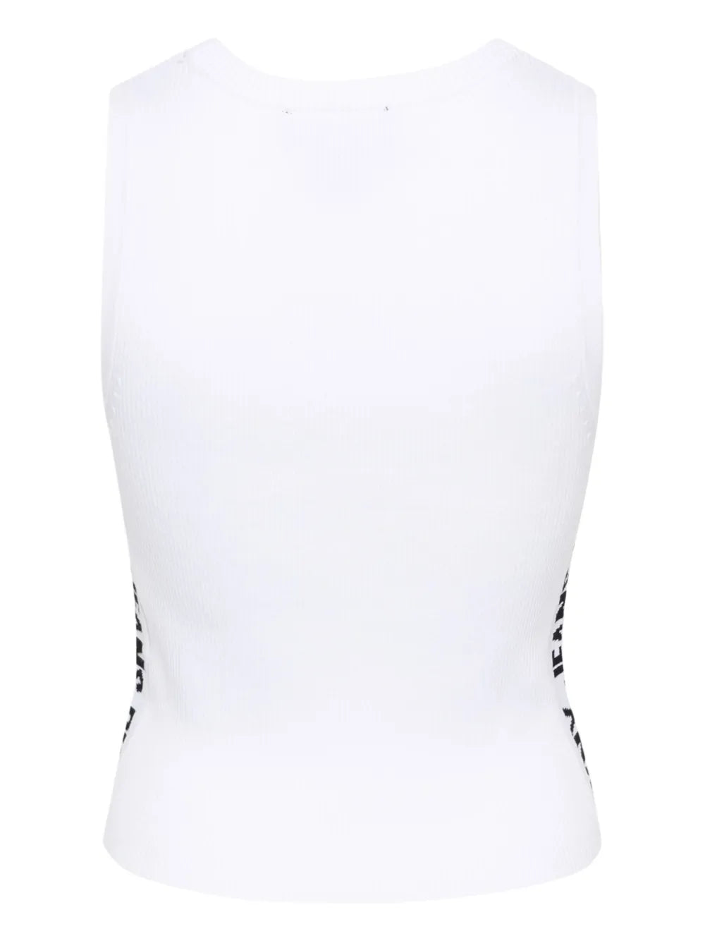 Jacquard-Logo Ribbed Top