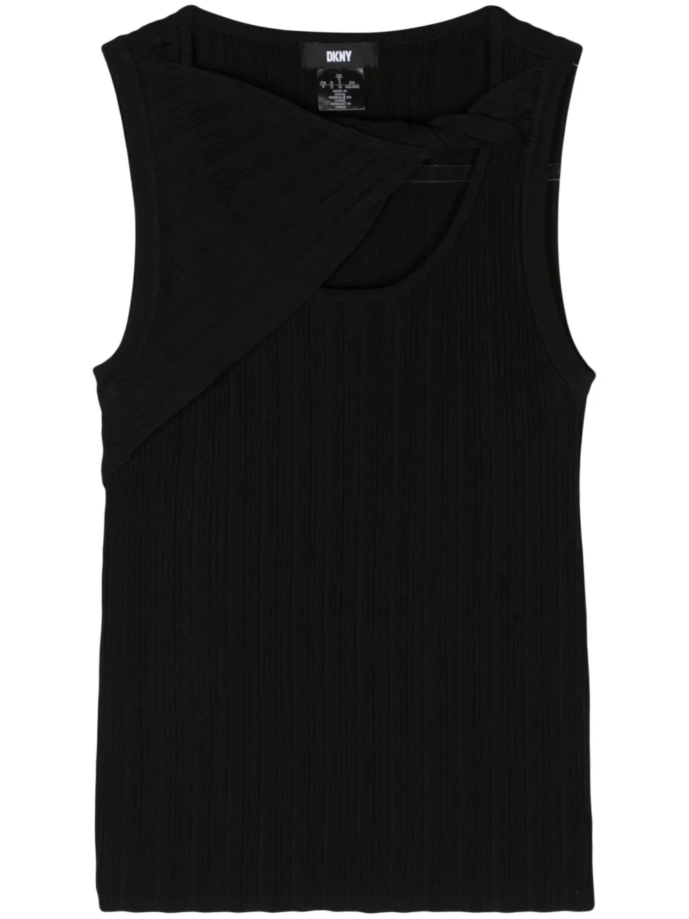 Twist-Detail Ribbed Tank Top
