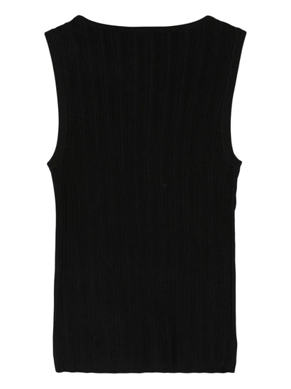 Twist-Detail Ribbed Tank Top