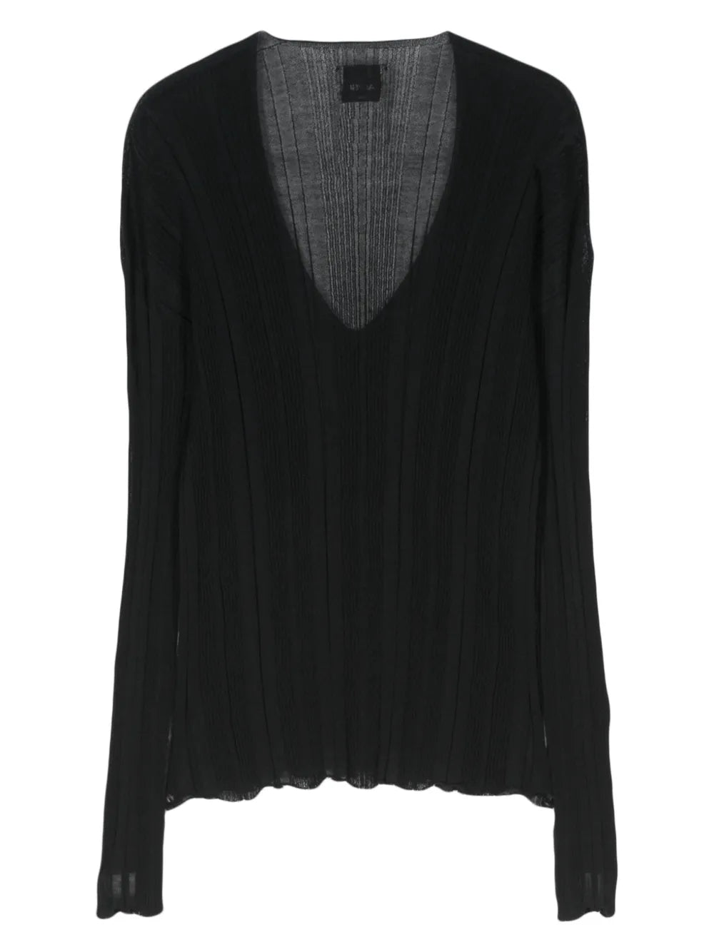V-Neck Ribbed Top