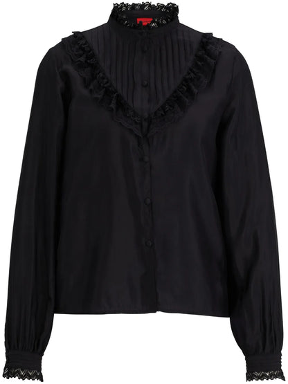 Ruffled-Trim Blouse
