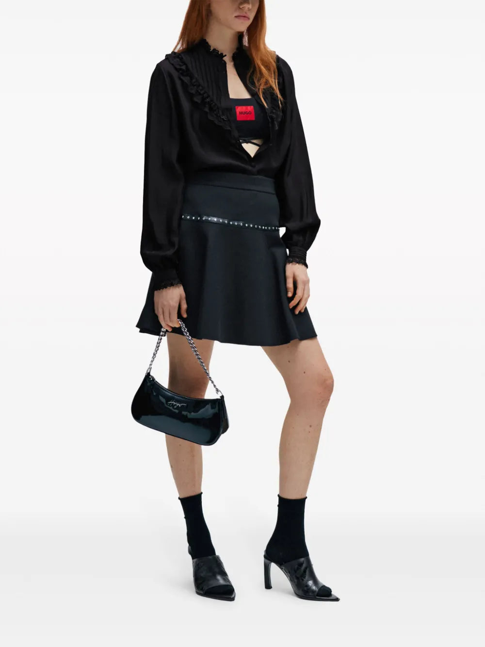 Ruffled-Trim Blouse