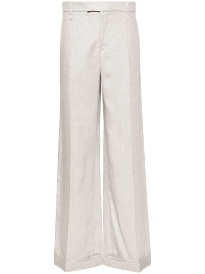 Lurex Wide-Leg Trousers