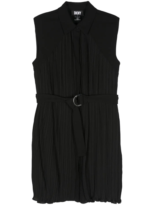 Pleated Midi Shirt Dress
