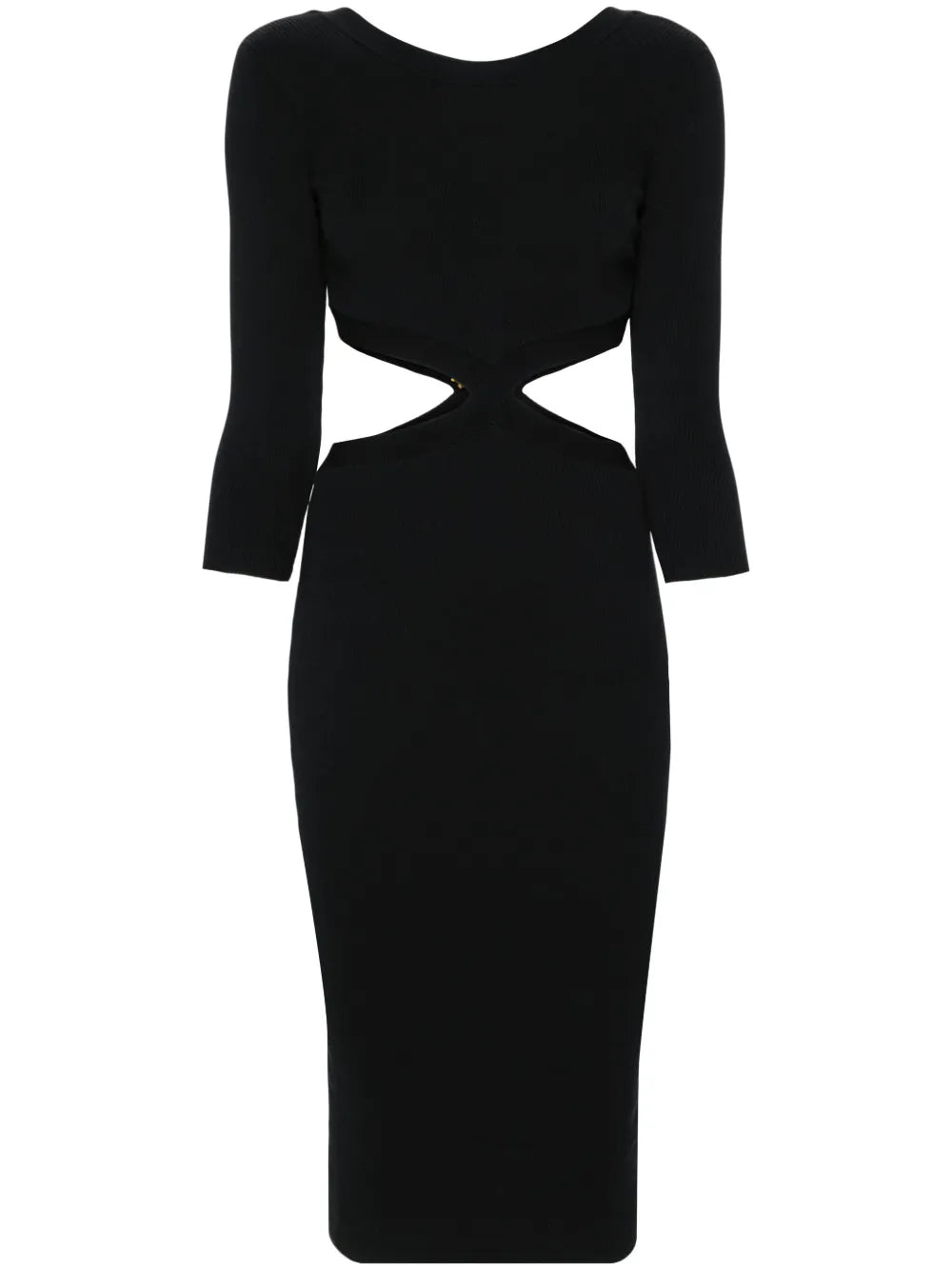 Cut-Out Ribbed Midi Dress