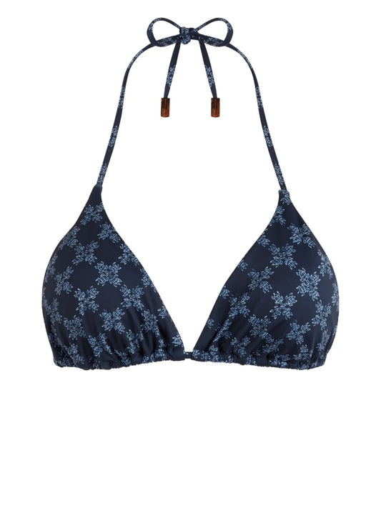 Monogram Triangle-Cup Bikini Top