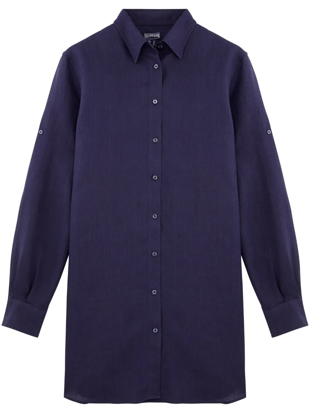 Fragance Linen Shirt Mini Dress