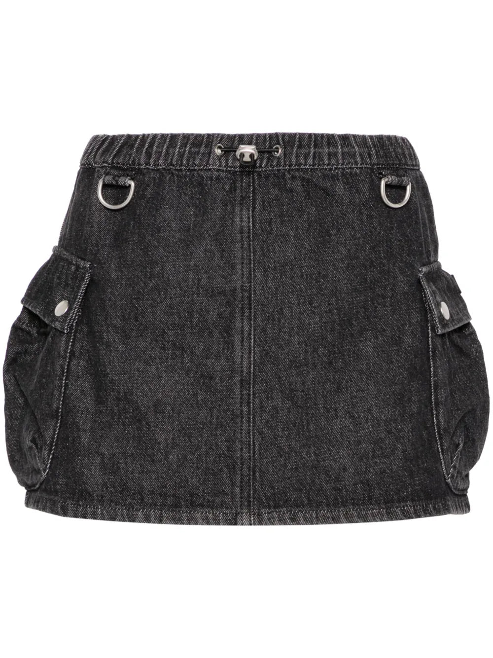 Denim Cargo Miniskirt