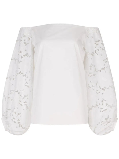 Stephanie Organic Cotton Off-Shoulder Blouse