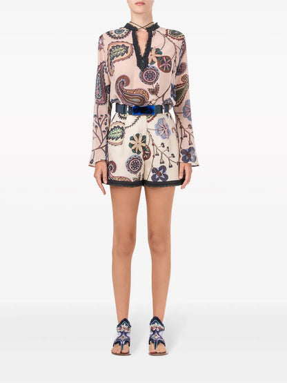 Toscana Paisley-Print Blouse
