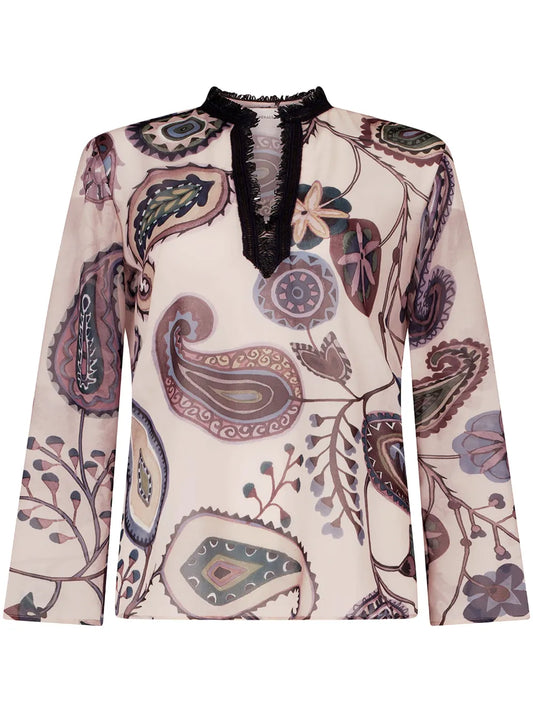 Toscana Paisley-Print Blouse