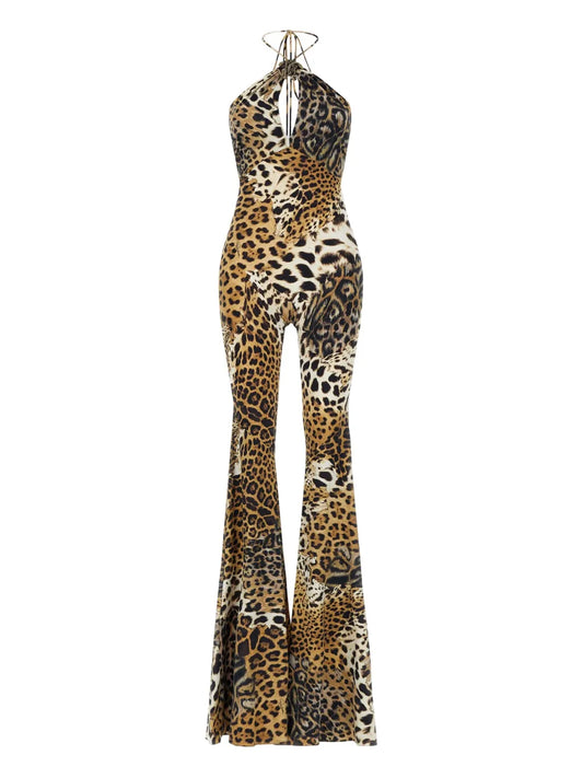 Jaguar-Print Jumpsuit
