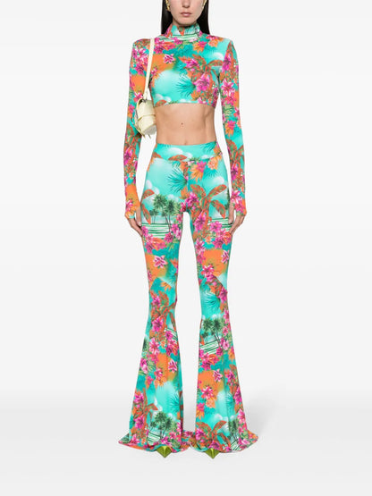 Floral-Print Crop Top