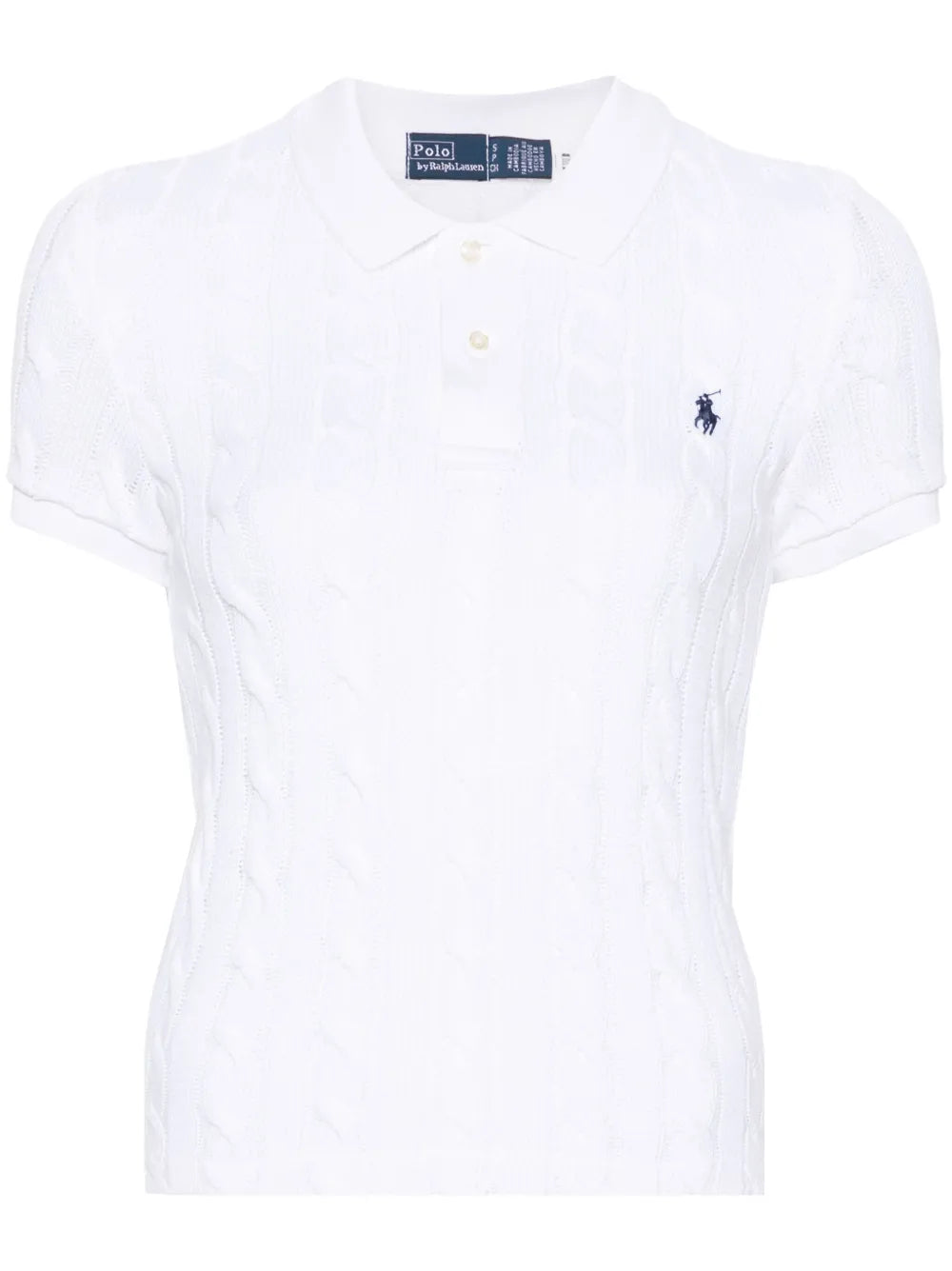 Polo Pony Cable-Knit Polo Shirt