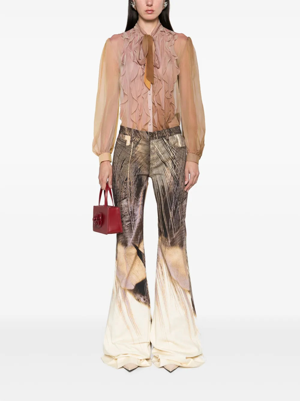 Ruffled Sheer Shirt