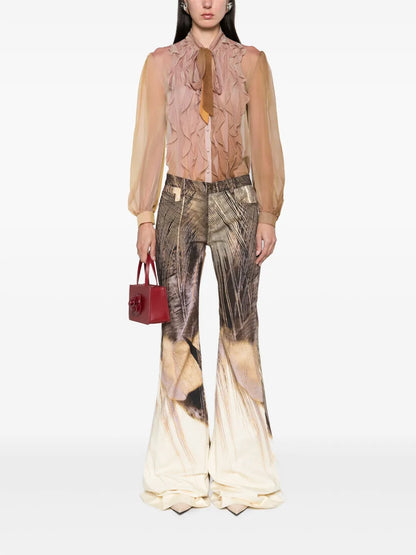 Ruffled Sheer Shirt