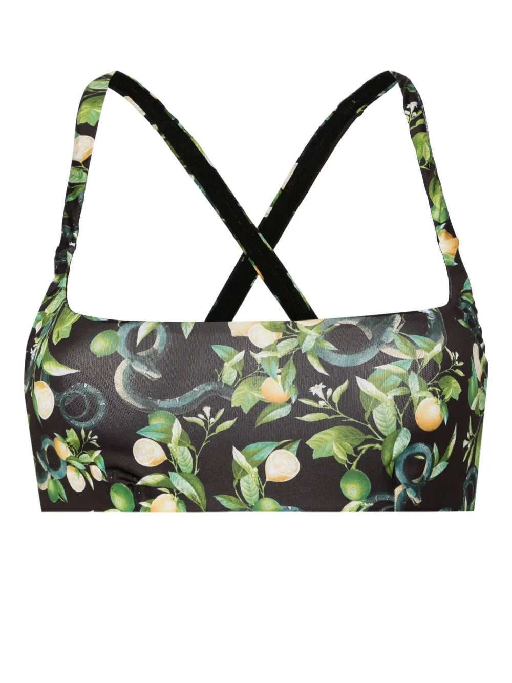 Lemon-Print Bikini Top