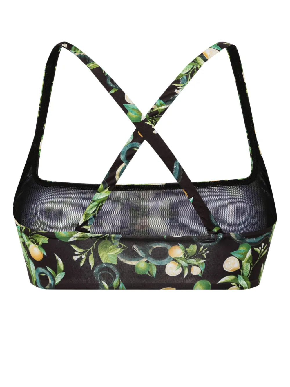 Lemon-Print Bikini Top