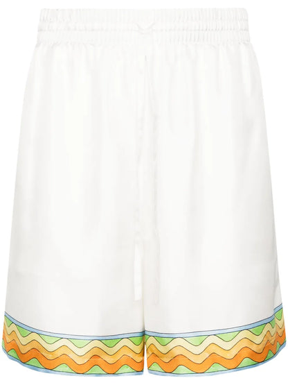 Afro Cubism Tennis Club Silk Shorts