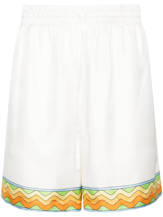 Afro Cubism Tennis Club Silk Shorts