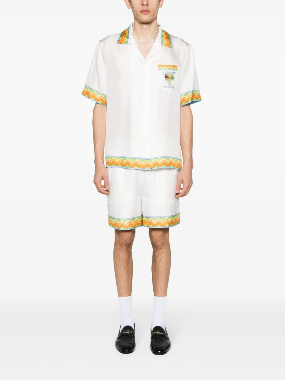 Afro Cubism Tennis Club Silk Shorts