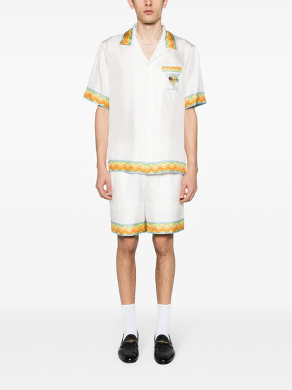 Afro Cubism Tennis Club Silk Shorts