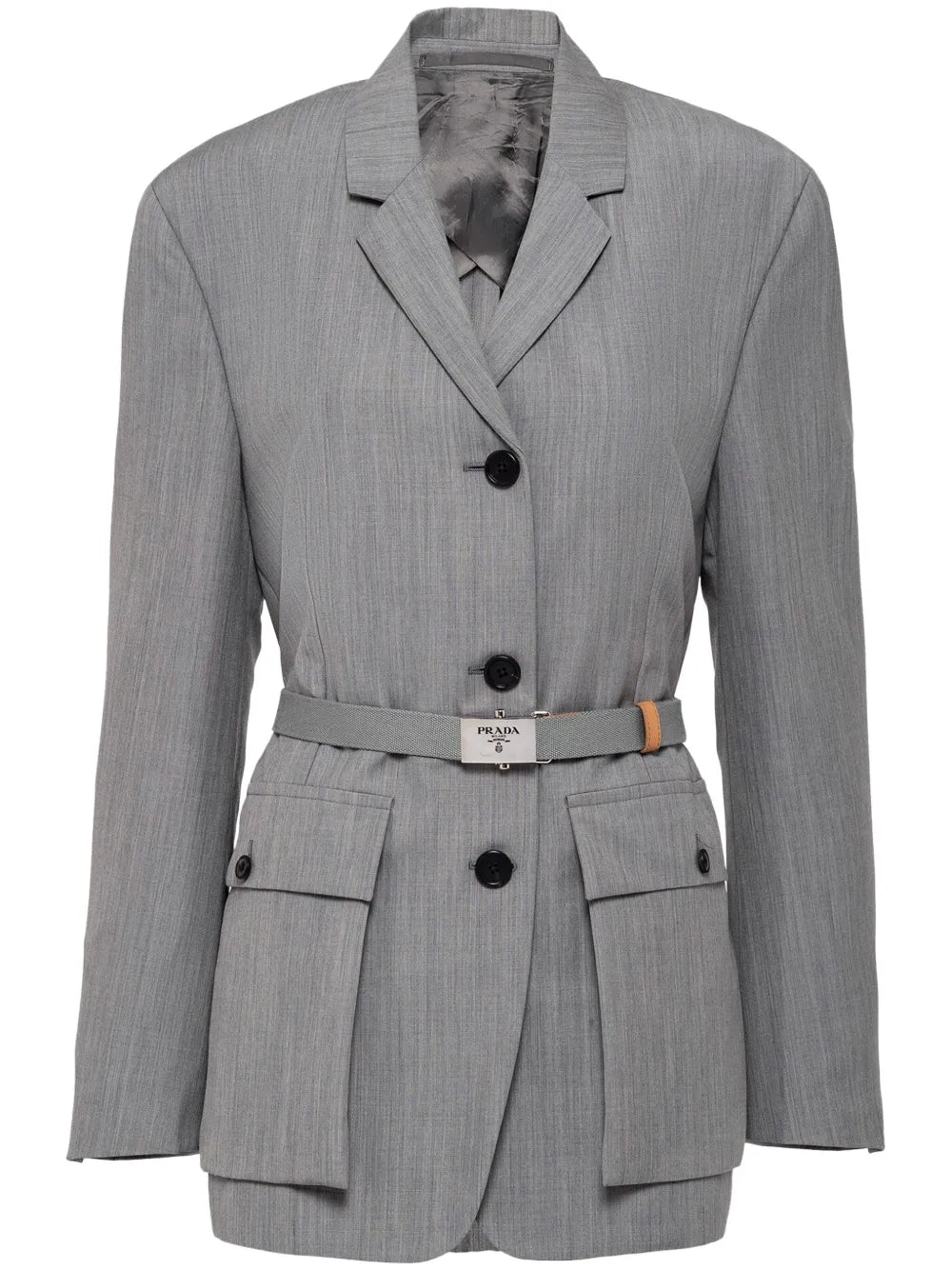Single-Breasted Belted Blazer