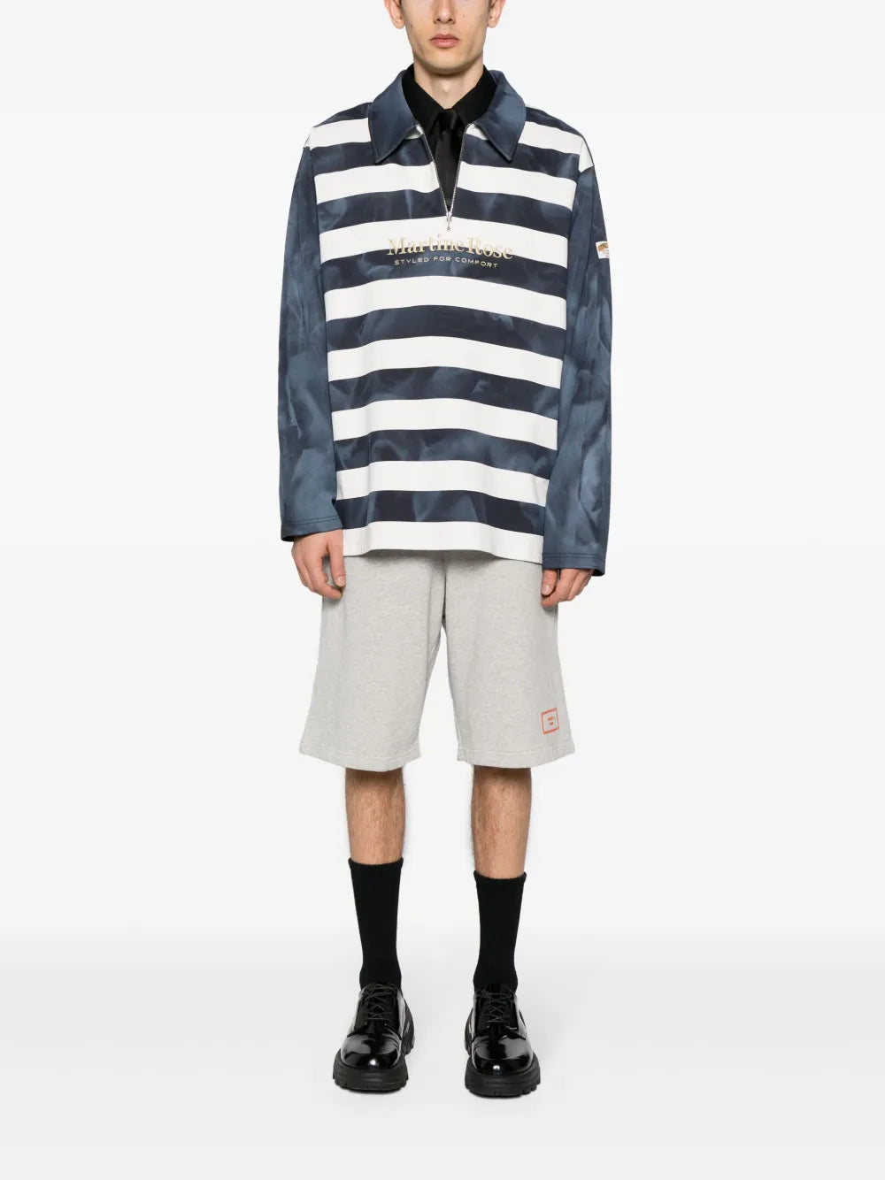 Logo-Embroidered Polo Sweatshirt