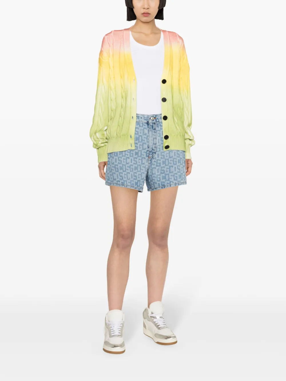 Monogram High-Rise Denim Shorts