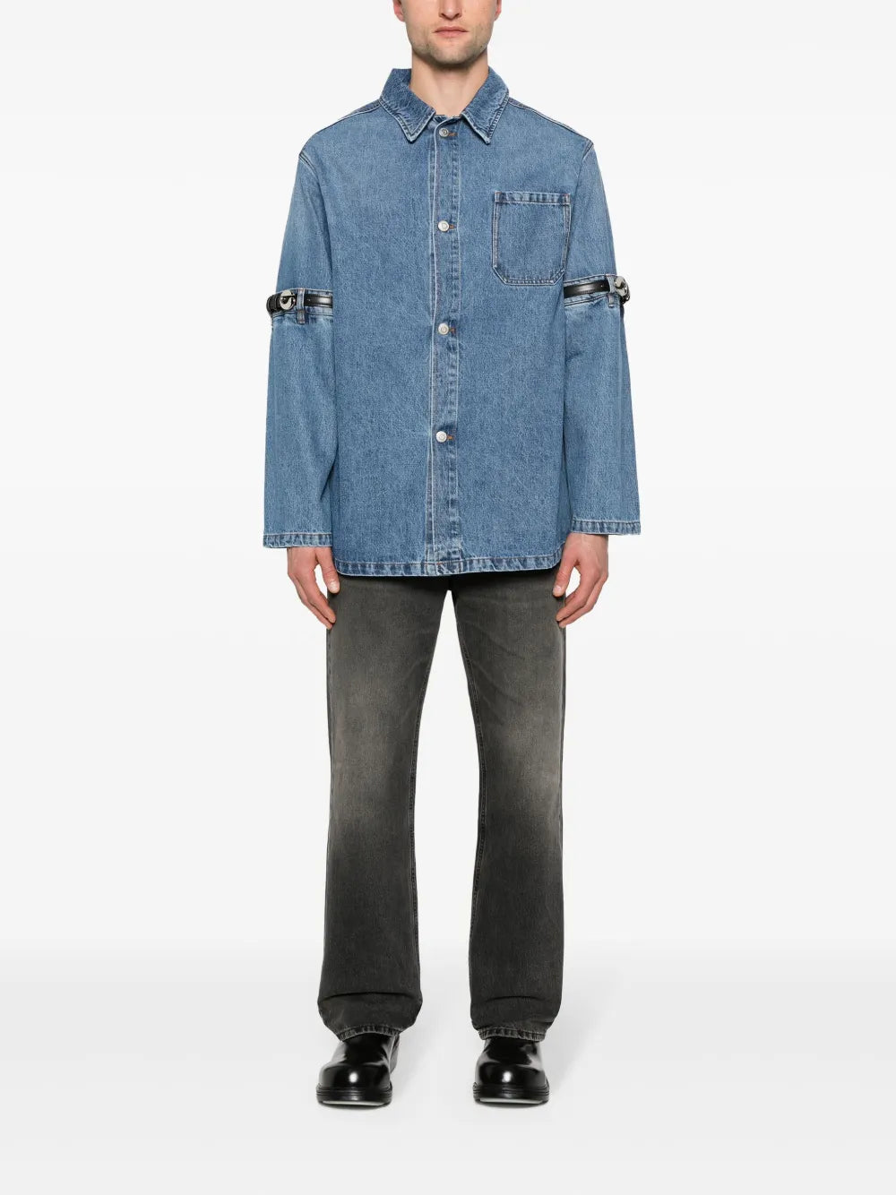 Logo-Buckle Denim Jacket