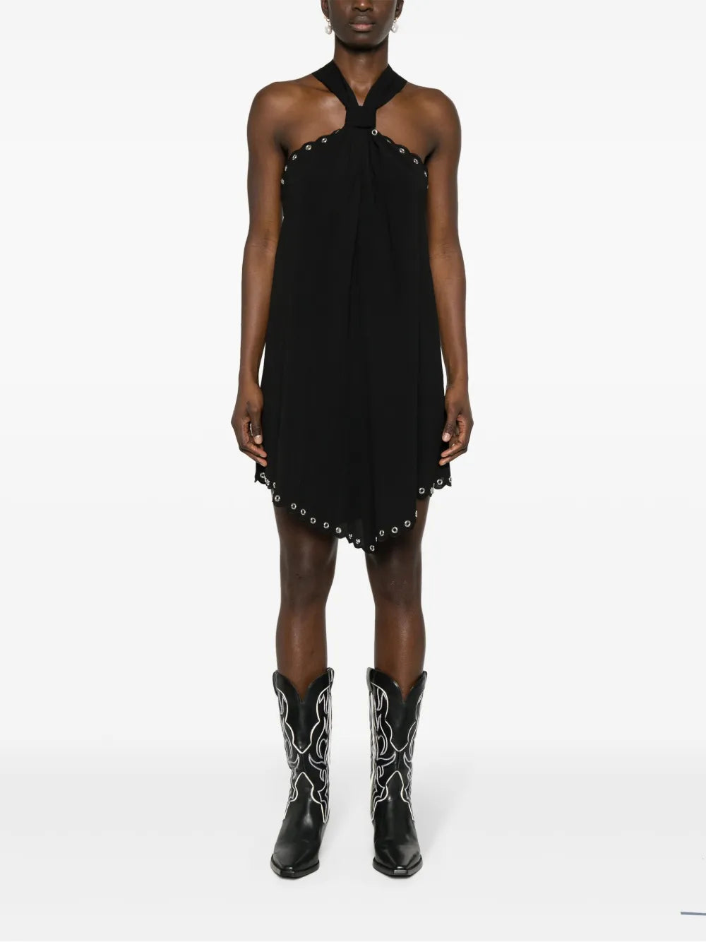 Tegany Scalloped Mini Dress