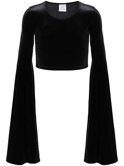 Velour Cropped Top