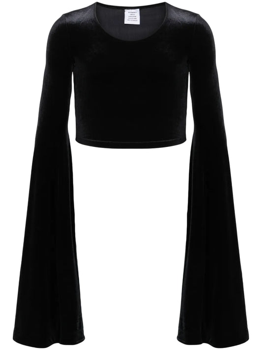 Velour Cropped Top
