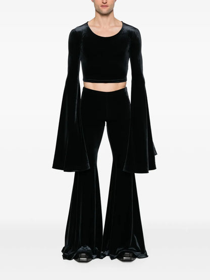 Velour Cropped Top