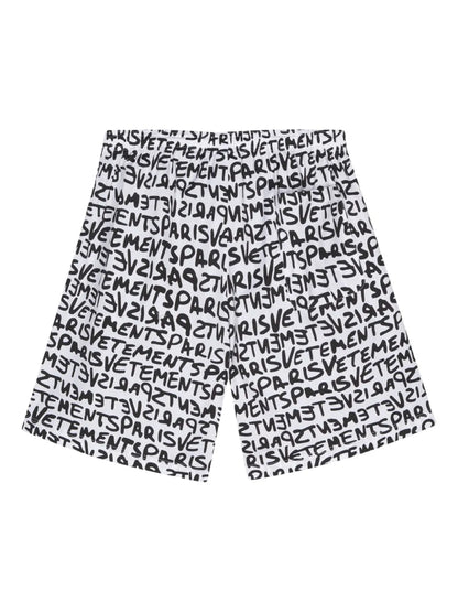 Logo-Print Cotton Shorts