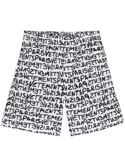 Logo-Print Cotton Shorts