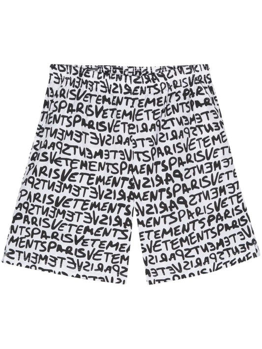 Logo-Print Cotton Shorts